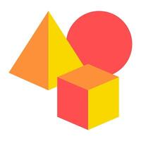 Geometric Shapes in Retro Futurism vector