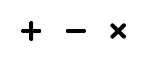 Add, remove, and delete icon in trendy style. Plus, minus, and cross symbol. Create, erase, and close sign vector