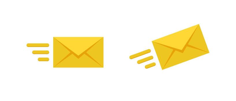Outgoing mail icon. Quick email and message send symbol vector