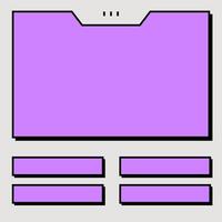 Quiz and game show square template. Question and answers design. vector