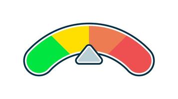 Performance measure design element. Speedometer display interface. vector