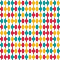 Vibrant Red Yellow Teal Diamond Geometric Pattern. Modern Seamless Abstract Background vector