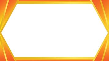 Vibrant Hexagonal Frame With Orange and Yellow Gradient Design vector