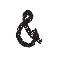 Hand drawn ampersand illustration vector