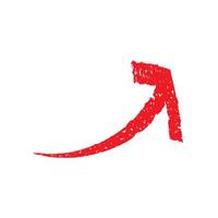 Red hand drawn circular arrow vector