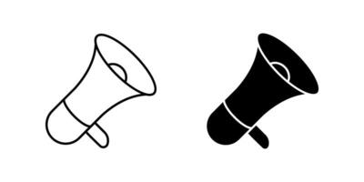 Megaphone Icon set. Symbol isolated white background. illustration. color editable. vector