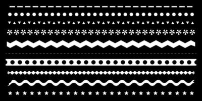 Border Set with Geometric Shapes vector