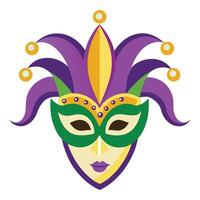 Mask mardi gras on white background vector