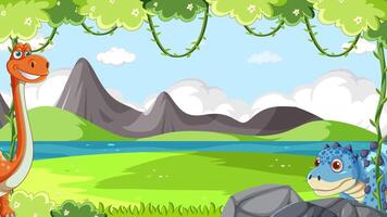 Colorful animation with dinosaurs and birds teaching counting through interactive visuals and playful transitions video