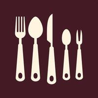 Cutlery trendy useful important Illustration design beauteous colorful background vector