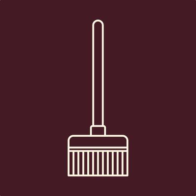 Broom trendy useful important Illustration design perfect colorful background