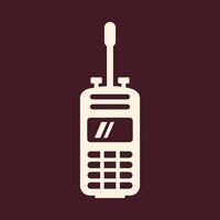 Walkie talkie trendy useful important Illustration design aesthetic colorful background vector