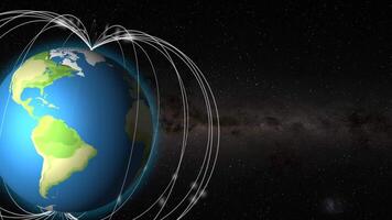 Visualization of Earth's magnetic field lines video