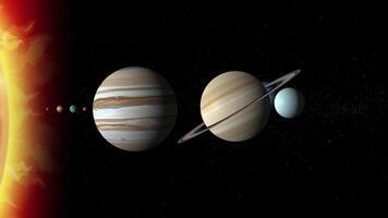 Planets align and zoom into Jupiter's surface video