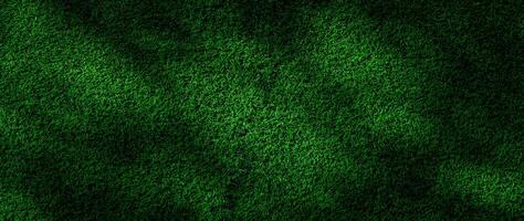 Realistic artificial green grass banner background with vibrant green color and texture, artificial, top view green floor outdoor wallpaper photo
