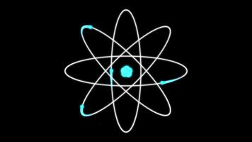 Animated atoms with electrons orbiting nuclei video