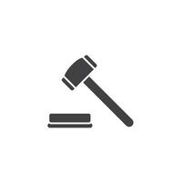 Icon hammer court 10 EPS vector
