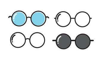 Glasses icon set. vector