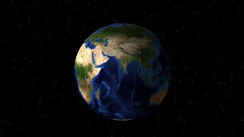 Animation of Earth rotating with Brazil highlighted video