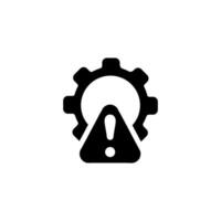 Icon showing basic settings gear with a light bulb for bright ideas and solutions vector