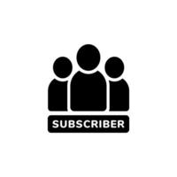 Icon showing group of subscribers for community or membership representation vector