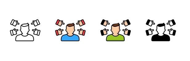 Icon of teamwork and collaboration concept with people and connecting hands vector