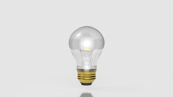 The Light bulb on white background for Idea or Business concept 3d Rendering. photo