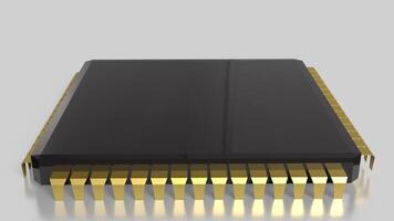 The IC on white Background for Technology concept 3d Rendering. photo