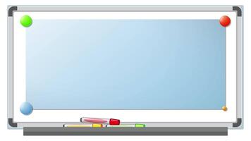 Animation of a whiteboard with colorful markers and magnets, showcasing smooth transitions and a clean, professional style video