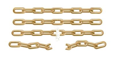 golden chain design elements vector