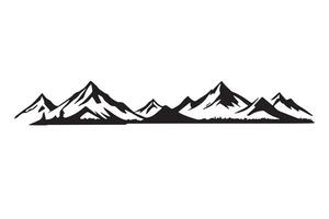 A Range of Mountains Silhouette at Sunset for Breathtaking Landscape Images vector