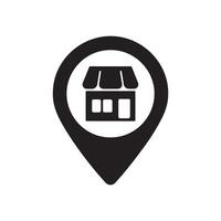 Shop Location Icon for Maps, Apps and ECommerce Design vector