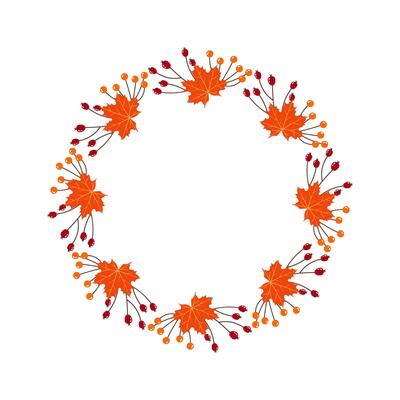 Fall season wreath