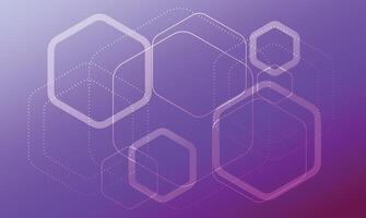 Purple hexagon Outline stock background texture. modern abstract polygonal pattern. rendering illustration. Futuristic abstract banner. white and purple lines Hexagonal. honeycomb white Background vector