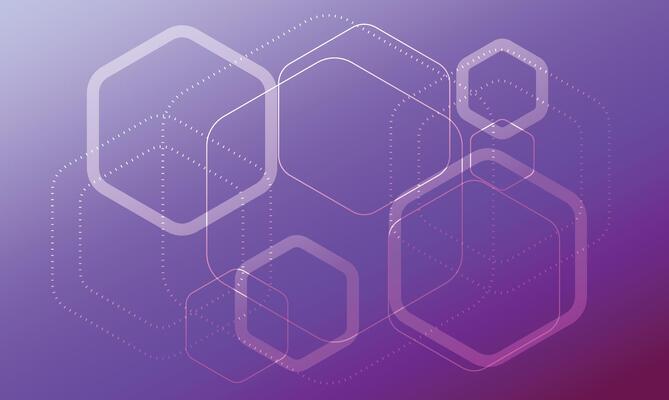 Purple hexagon Outline stock background texture. modern abstract polygonal pattern. rendering illustration. Futuristic abstract banner. white and purple lines Hexagonal. honeycomb white Background