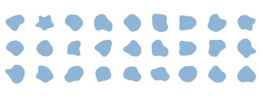 Organic colorful blob shapes.Round abstract organic shape collection. Pebble, drops and stone silhouettes. Random abstract liquid organic irregular blotch shapes. vector