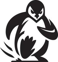 Aggressive Penguin Character Design Ready for Action vector