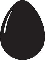 Simple Black Silhouette of an Egg Shape with a Subtle Highlight vector