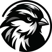 Bold Stylized Bird Head Silhouette Emblem Symbol Icon Graphic vector