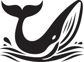 Majestic whale breaching ocean waves a powerful symbol of marine life freedom vector