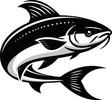 Dynamic Salmon Leaping Out of Water With Style vector