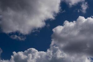 beautiful picture of clouds a path of blue sky between clouds, a symbol of aspiration and moving forward photo