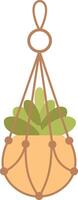 Hanging plants in macrame create a vibrant connection to nature indoors, enhancing the cozy and stylish ambiance perfect for home decor and appealing to plant enthusiasts vector