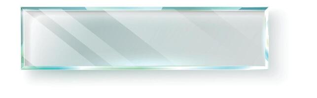 Glass plate with light reflections creating a modern and elegant frame, ideal for presentations, websites or graphic projects, adding a touch of sophistication and style vector