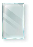 Glass plate reflecting light creating beautiful diagonal shadows on white background, perfect for displaying products or adding a touch of elegance to any design vector