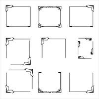 Set of square frames vector