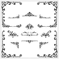 A set of ornamental borders and frames vector