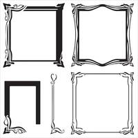 Four different frames with ornamental designs vector