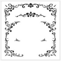 Decorative frame with floral design vector