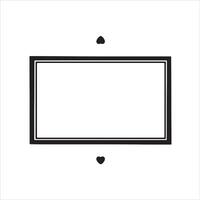 A black square with a heart in the middle vector